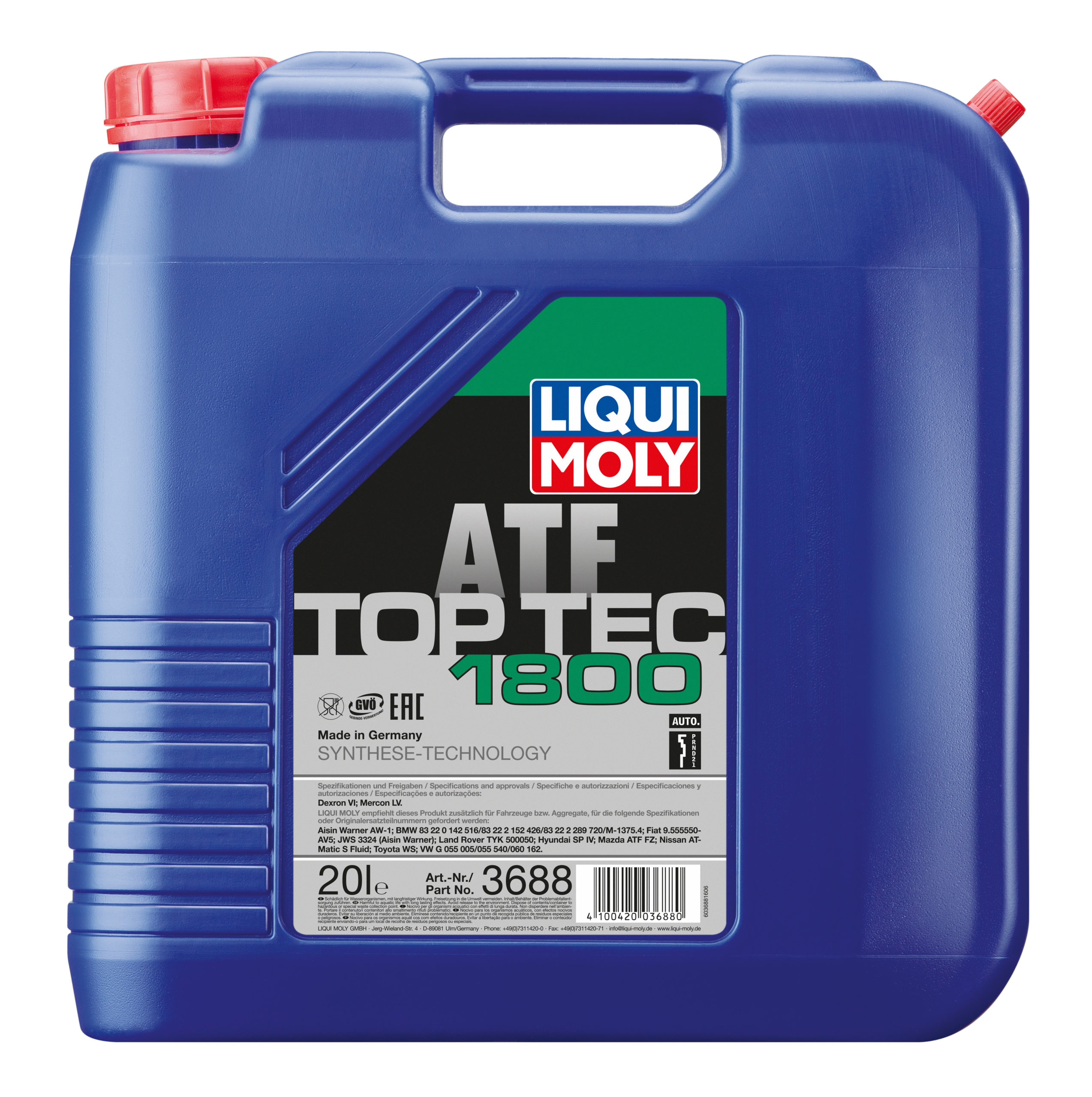 LIQUI MOLY TOP TEC 1800 для АКПП 20л трасмиссионное масло - Barrel